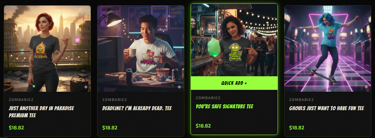 ZomBabieZ merch — tees, mugs and more